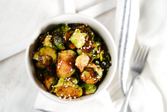 Roasted Brussels Sprouts with Balsamic Glaze yoga yogi now studio diet recipes